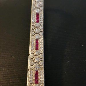 Judith Ripka Ruby and CZ bracelet